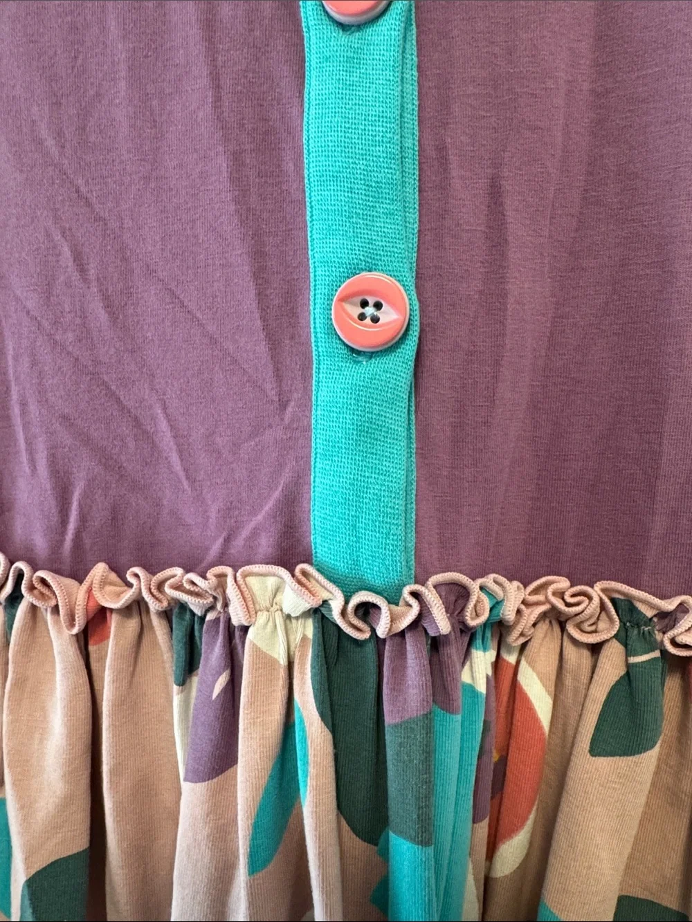 Matilda Jane Purple Bodice Floral Summer Dress with Teal Trim
